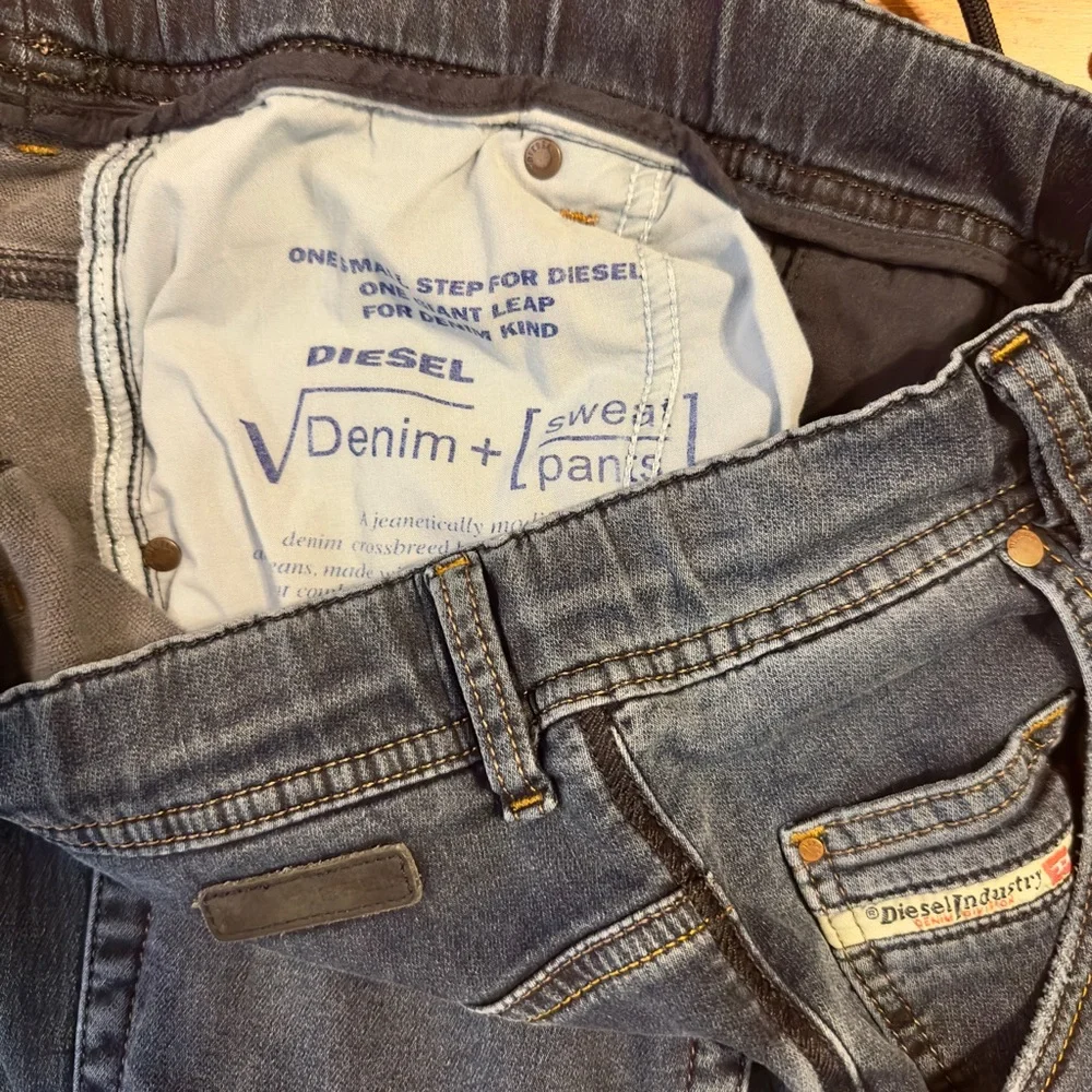 Diesel Krooley tapered drawstring dark denim faded - Picture 4 of 6